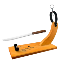 Conjunto Corte de Presunto Tábua em madeira e Faca